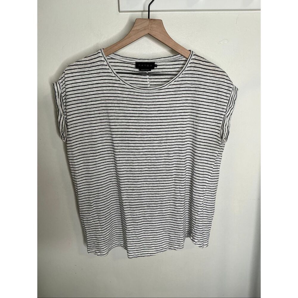 Hatch Linen Stripe Shirt | White and Black in 1